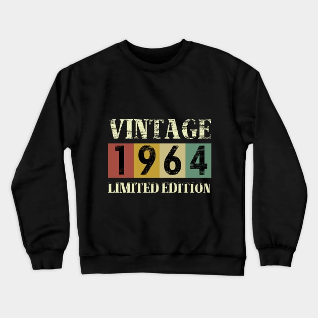 Funny Vintage 59 Birthday Decorations Men 59th Day 1964 Birthday man and women Crewneck Sweatshirt by soufibyshop